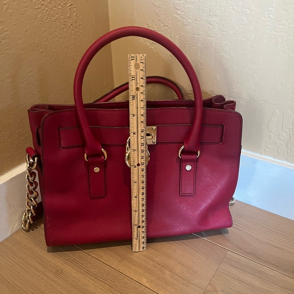 Micheal Kors Hamilton Leather Satchel - Picture 2 of 3